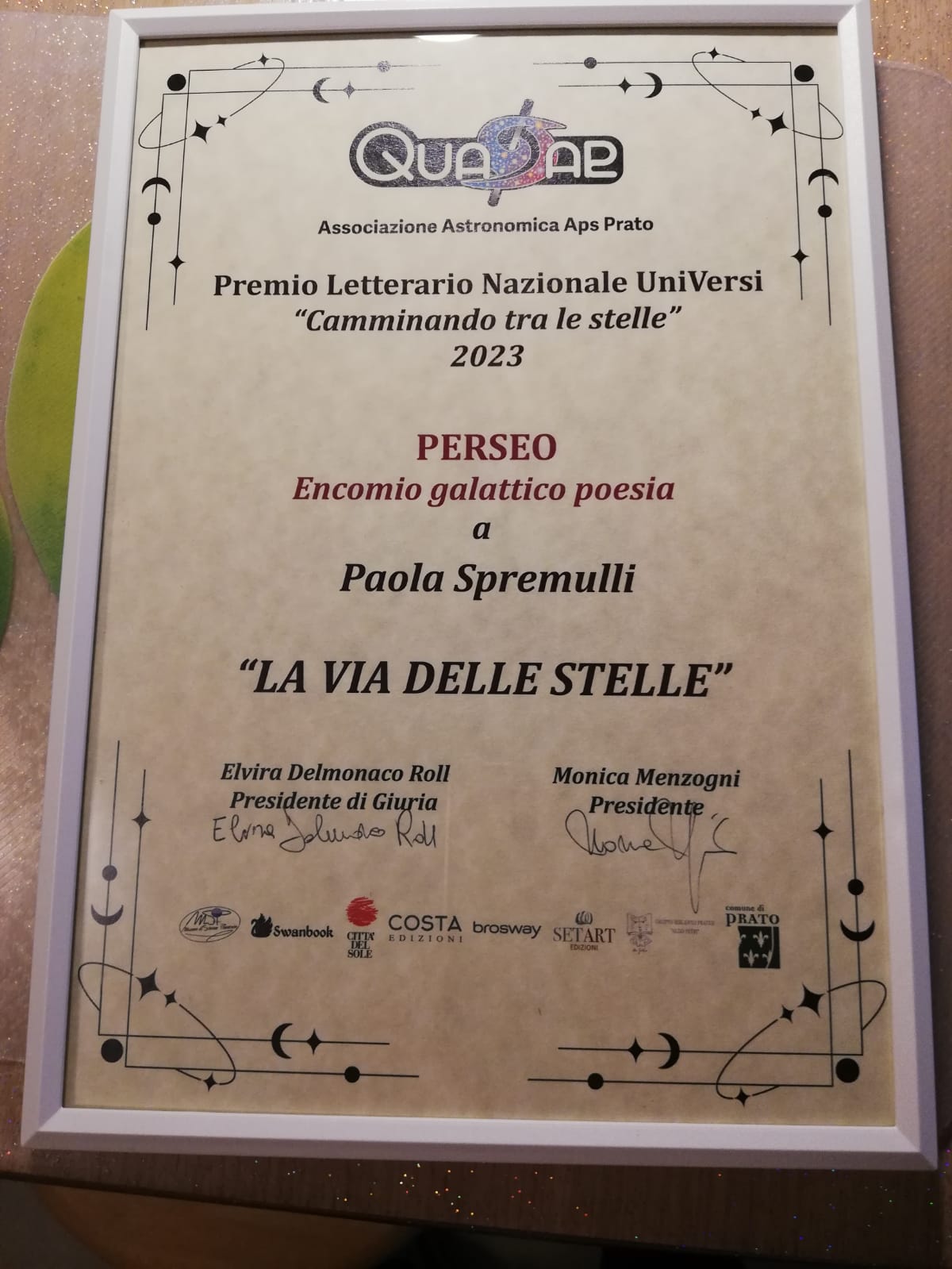 Premio PERSEO 2023 - La Via delle Stelle